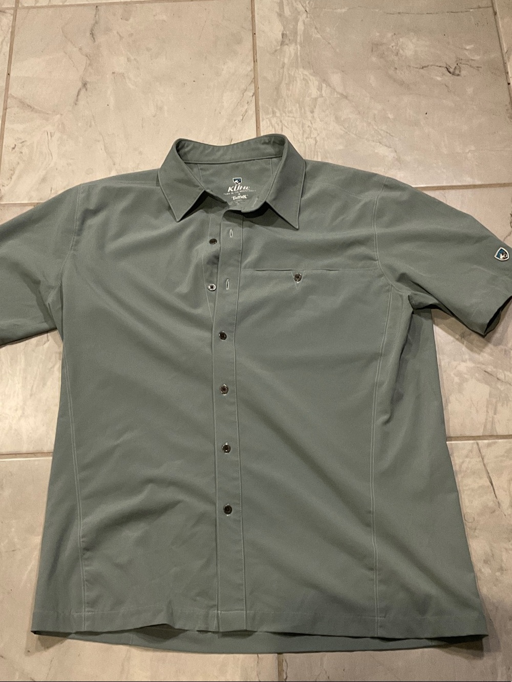 Kuhl Men's Renegade Sage Green Short Sleeve Button-Down Shirt